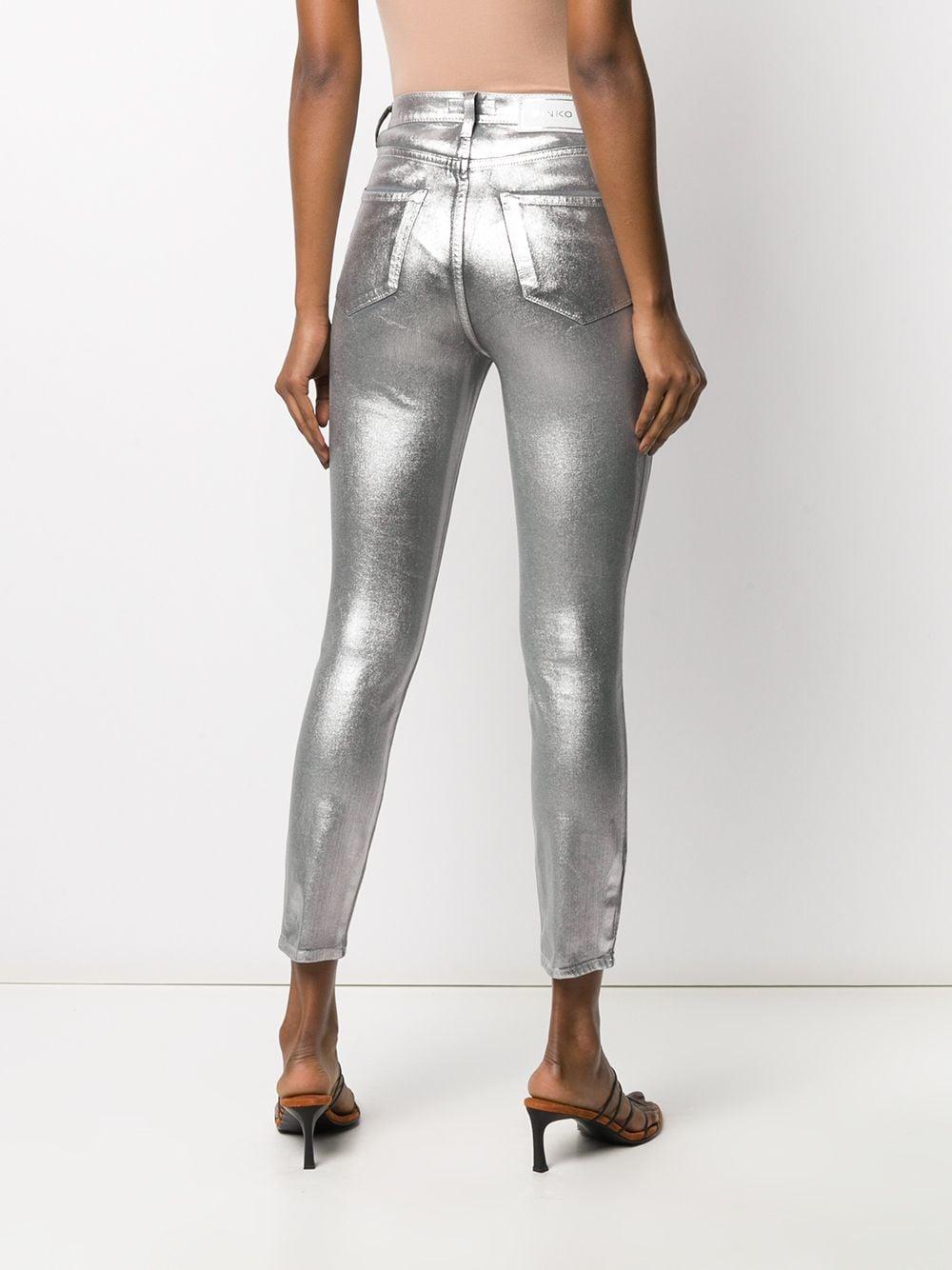 Pinko Denim Metallic Skinny Jeans - Lyst