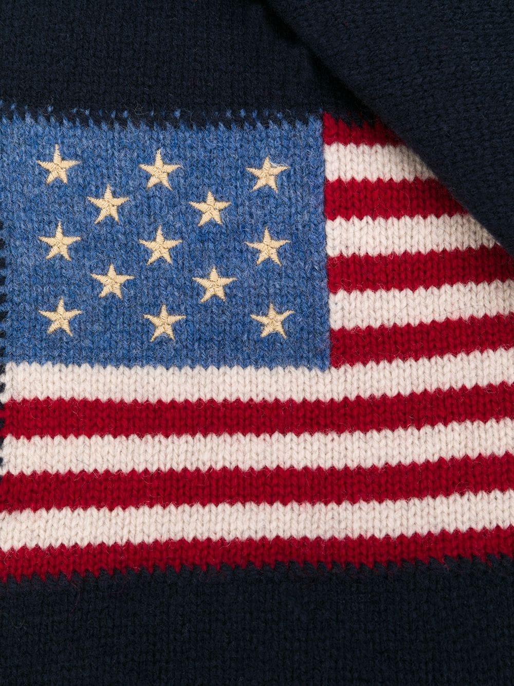 Polo Ralph Lauren Wool American Flag Intarsia Scarf in Blue Lyst