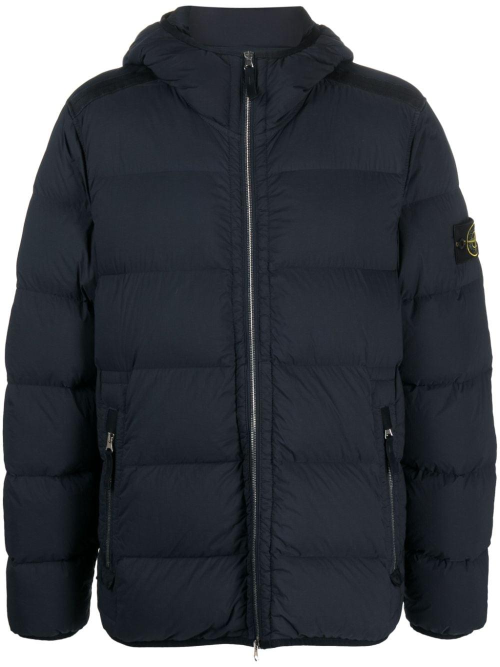 Stone Island seamless Tunnel hooded down jacket
