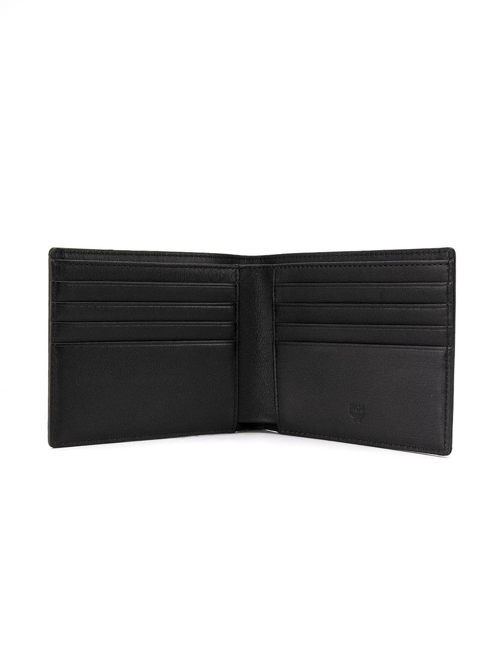 MCM Visetos Billfold Wallet in White/ Black (Black) for Men - Lyst