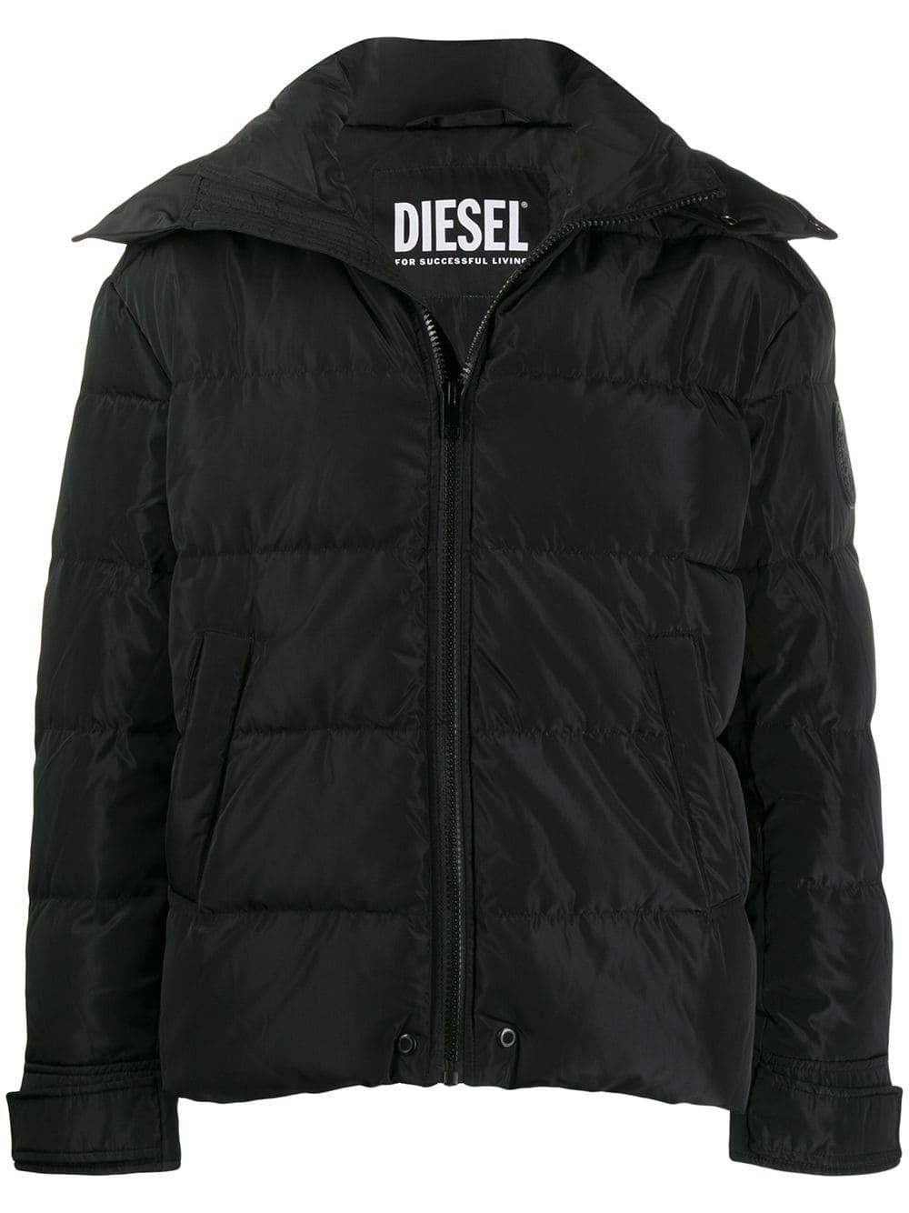 DIESEL Only The Brave Padded Coat in Black for Men | Lyst