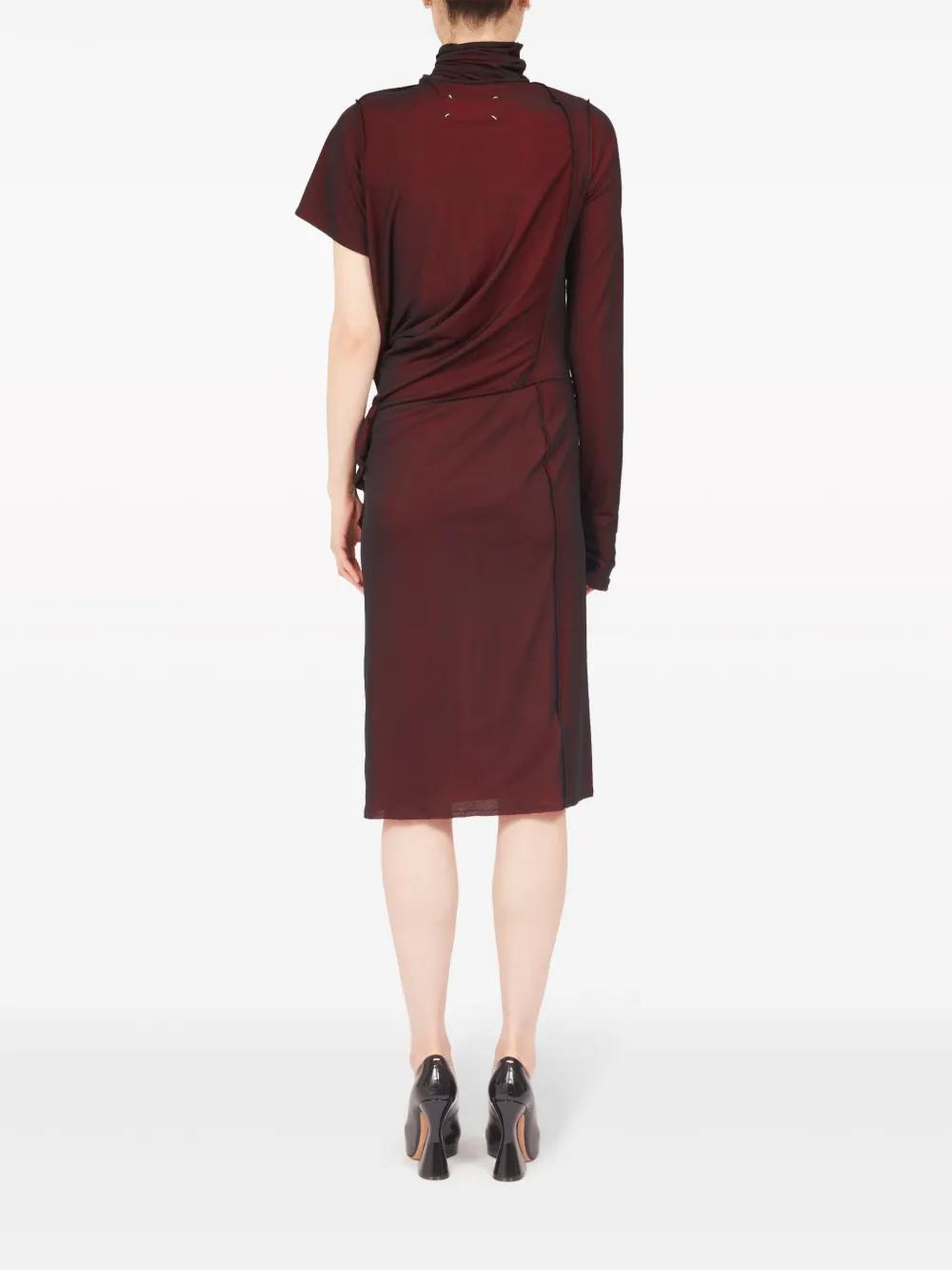 satin burgundy dress A Line V Neck Backless Burgundy Satin Long Prom Dress with Double Slit   abcprom