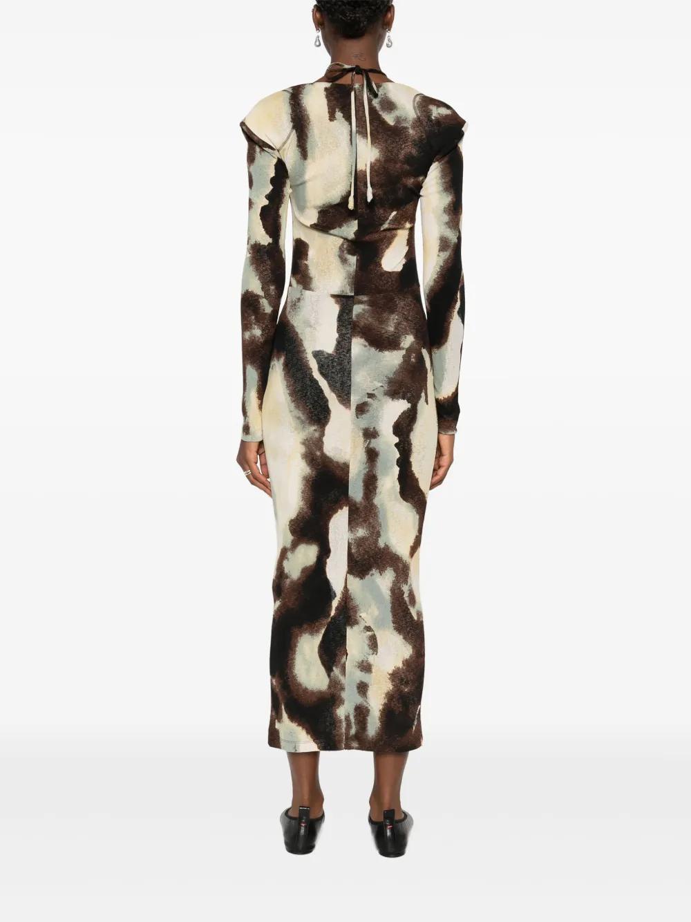 green emerald velvet dress Shada - Fluid Jersey Dress main image 0