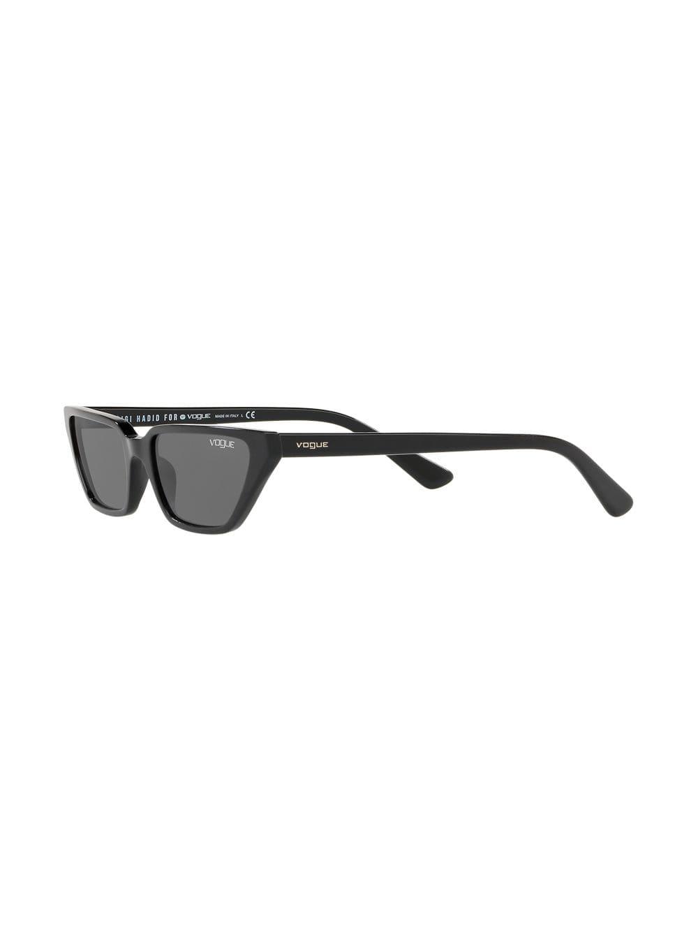 Vogue Eyewear Gigi Hadid Capsule Low Cat-eye Sunglasses in Black | Lyst
