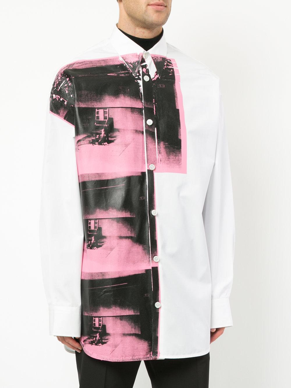 CALVIN KLEIN 205W39NYC Cotton X Andy Warhol Little Electric Chair Oversized  Shirt in White for Men | Lyst