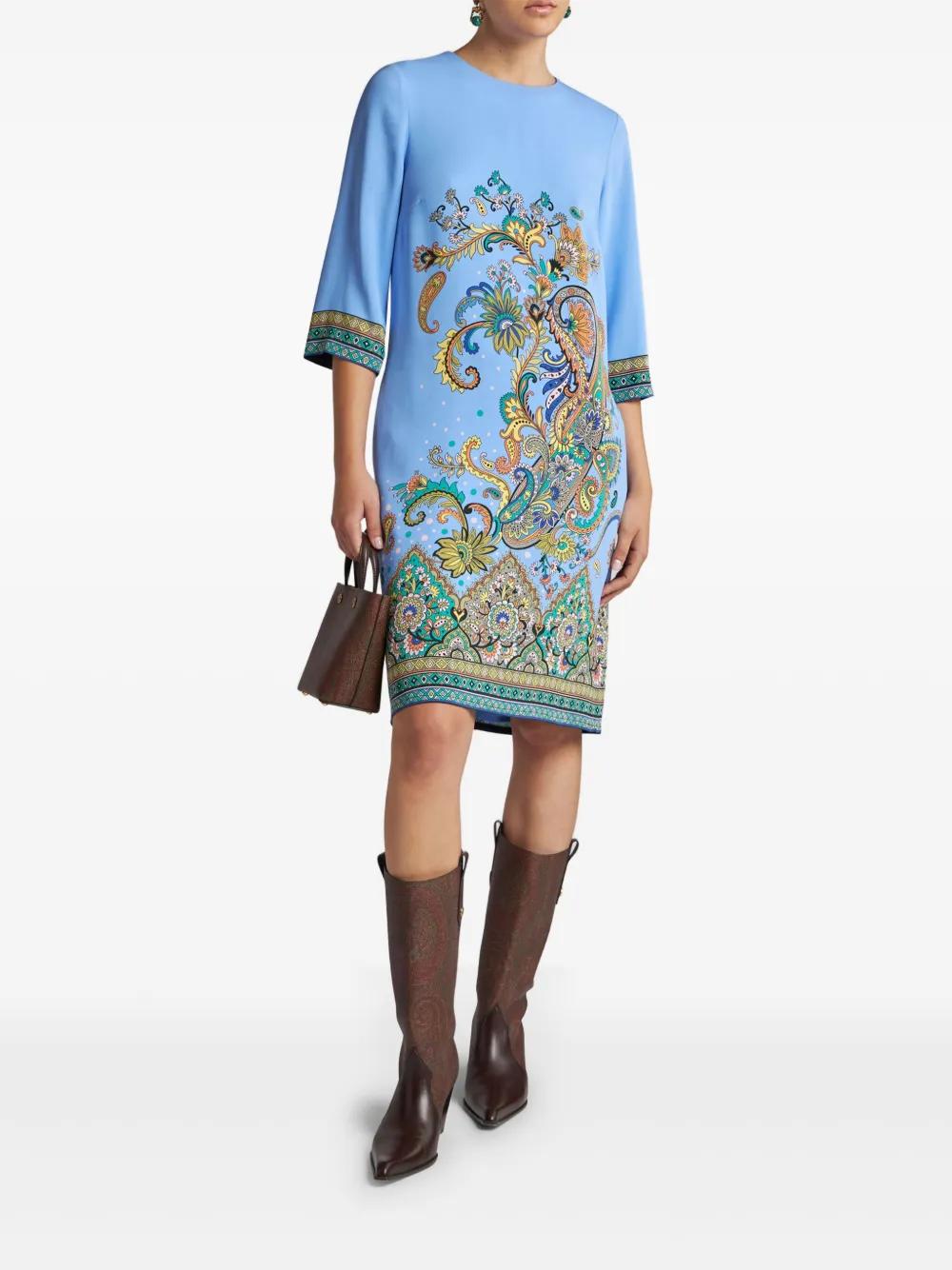 【Etro】プリント ramie tunic Printed ramie tunic in orange - Etro | Mytheresa