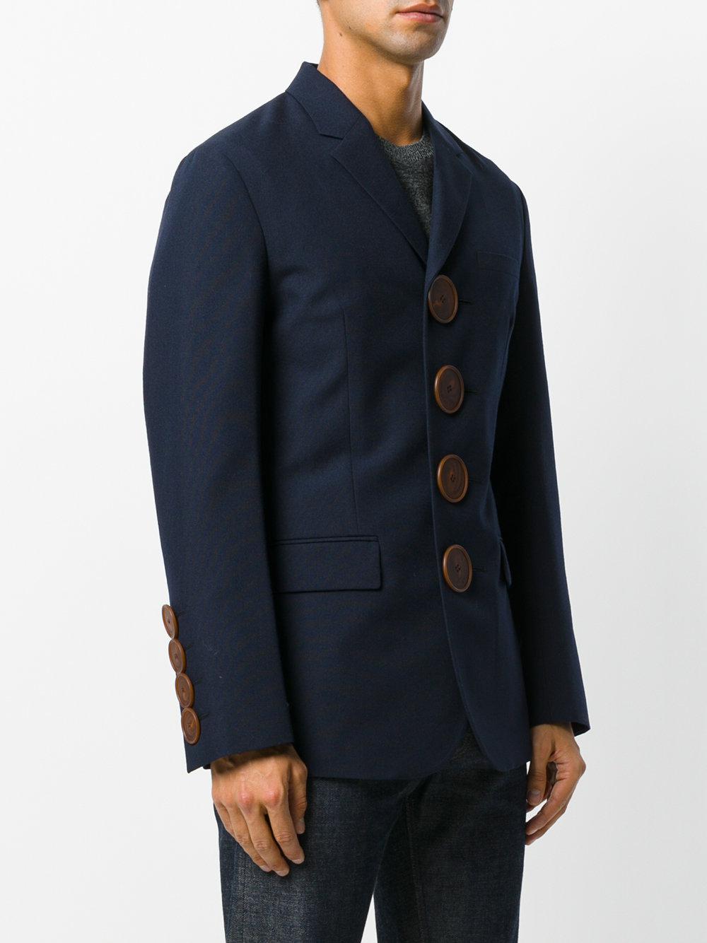 Lyst - Givenchy Oversized Button Jacket in Blue for Men