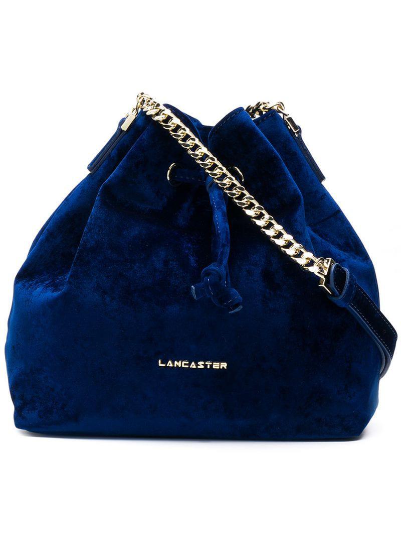 Petit sac seau en velours Lancaster en coloris Bleu | Lyst