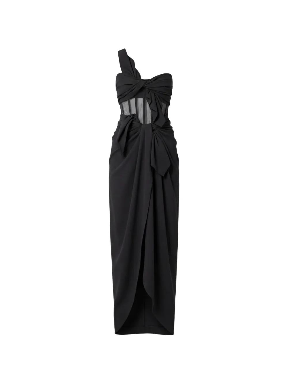 monse one shoulder dress Draped One-shoulder Dress