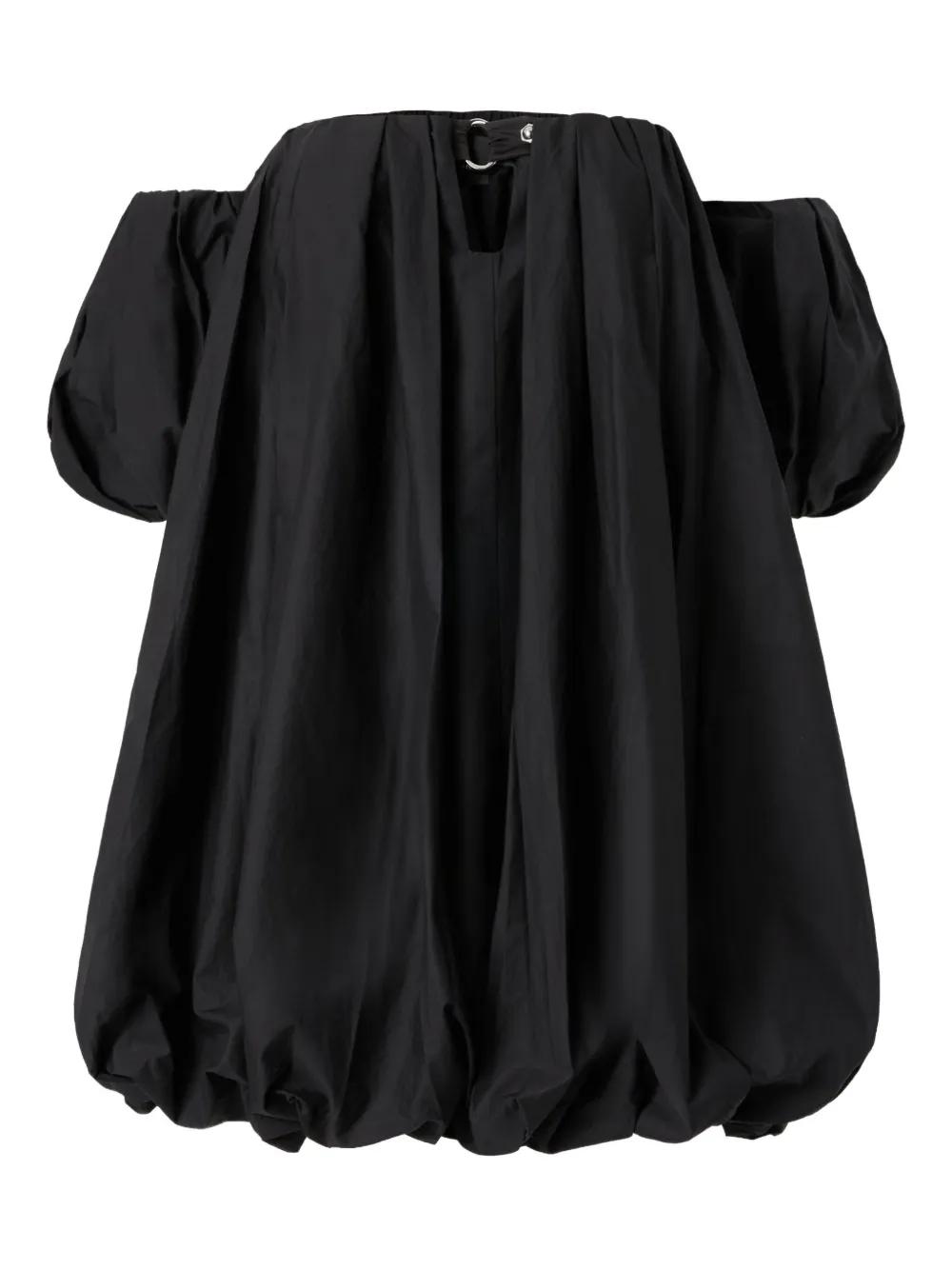 Pinko Balloon-Hem Mini Dress in Black | Lyst