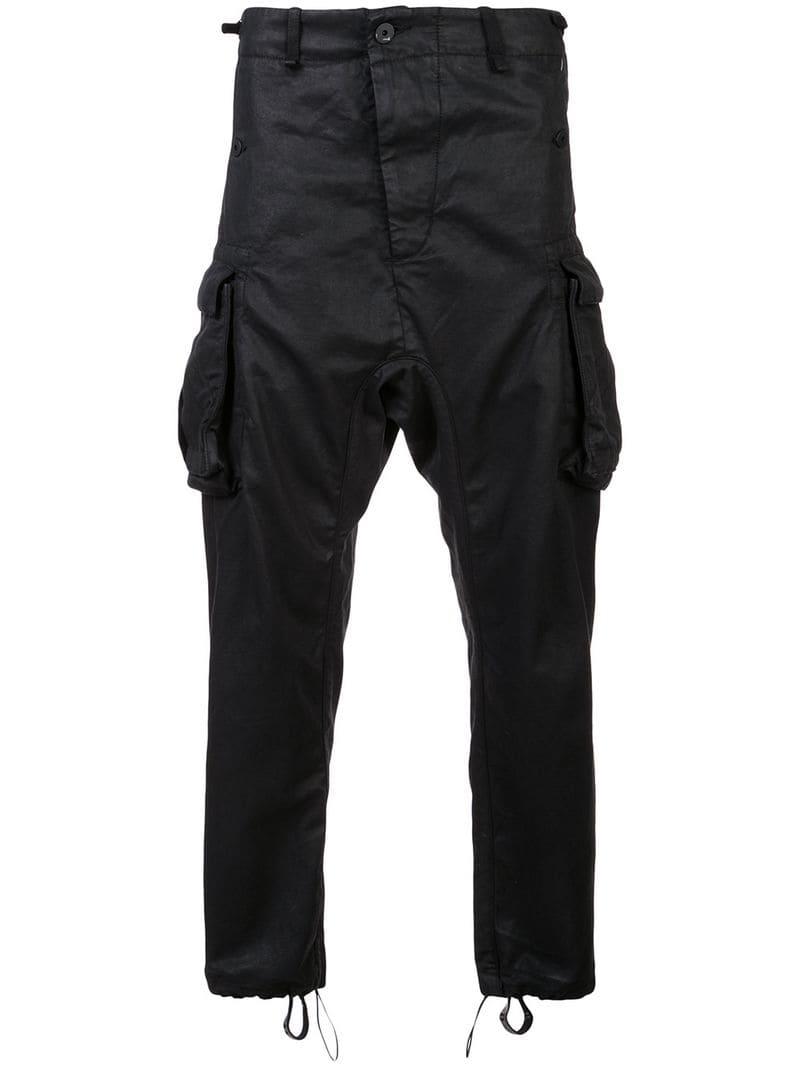 black plain cargo trousers