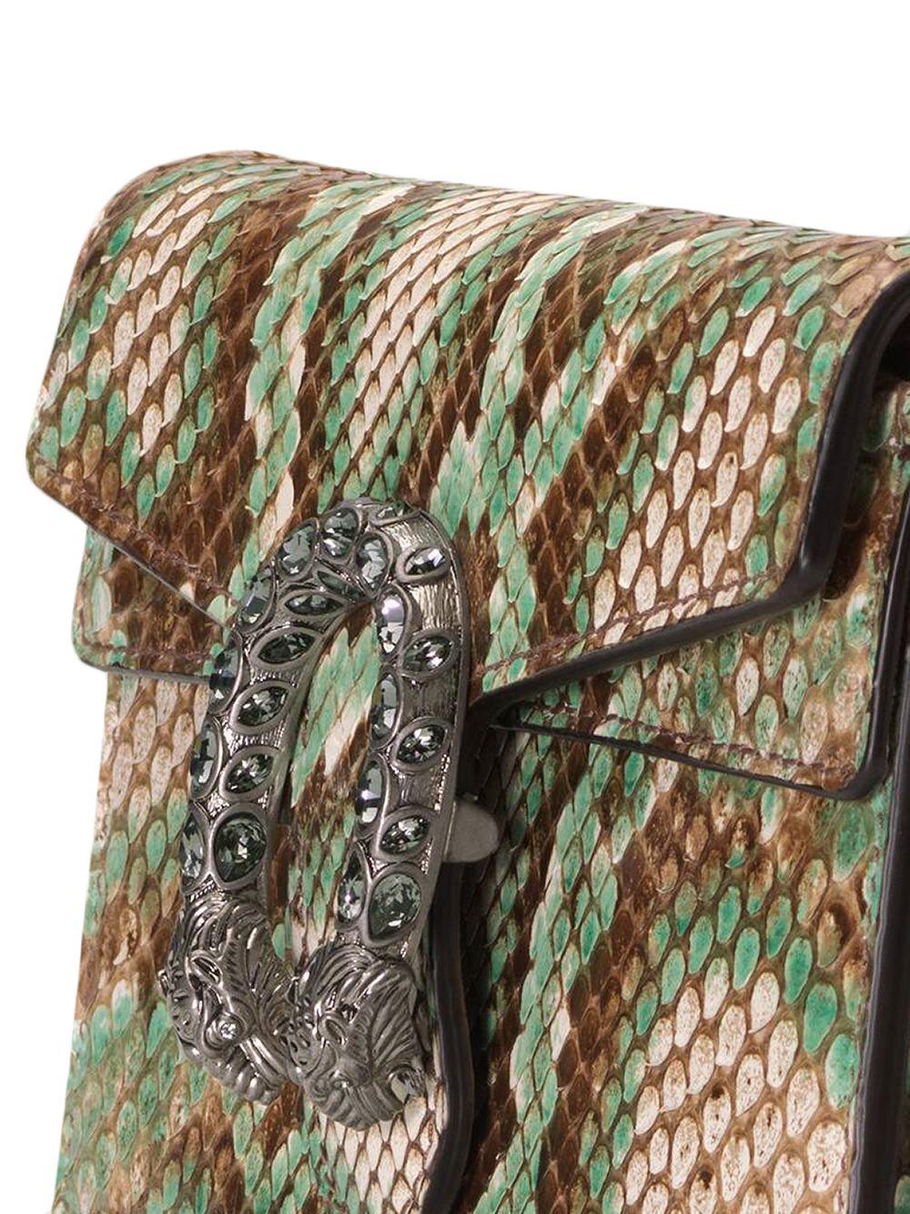 Dionysus chain wallet python crossbody bag Gucci Green in Python - 29933276