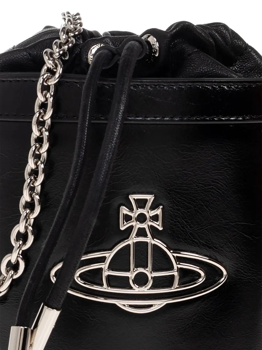 Vivienne Westwood ORB BUCKET 刺繍 BLACK Vivienne Westwood Orb-Embellished Bucket Bag in Black | Lyst