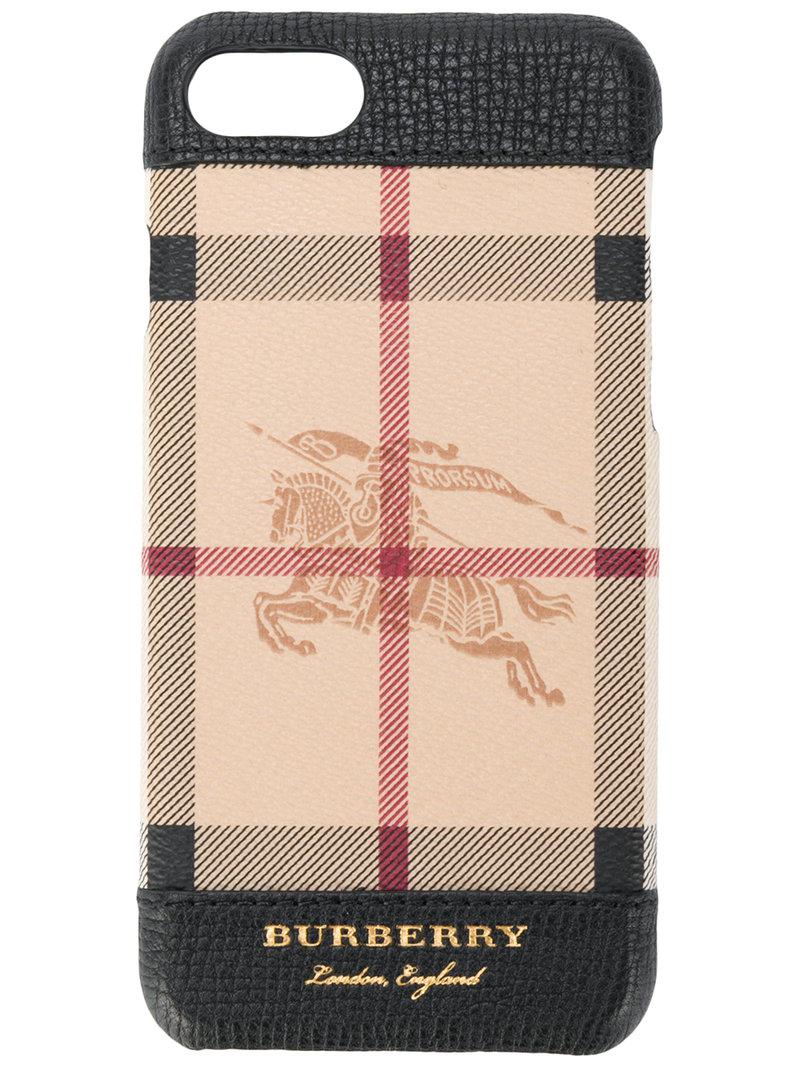 Burberry Leather Check Iphone 6 Case | Lyst
