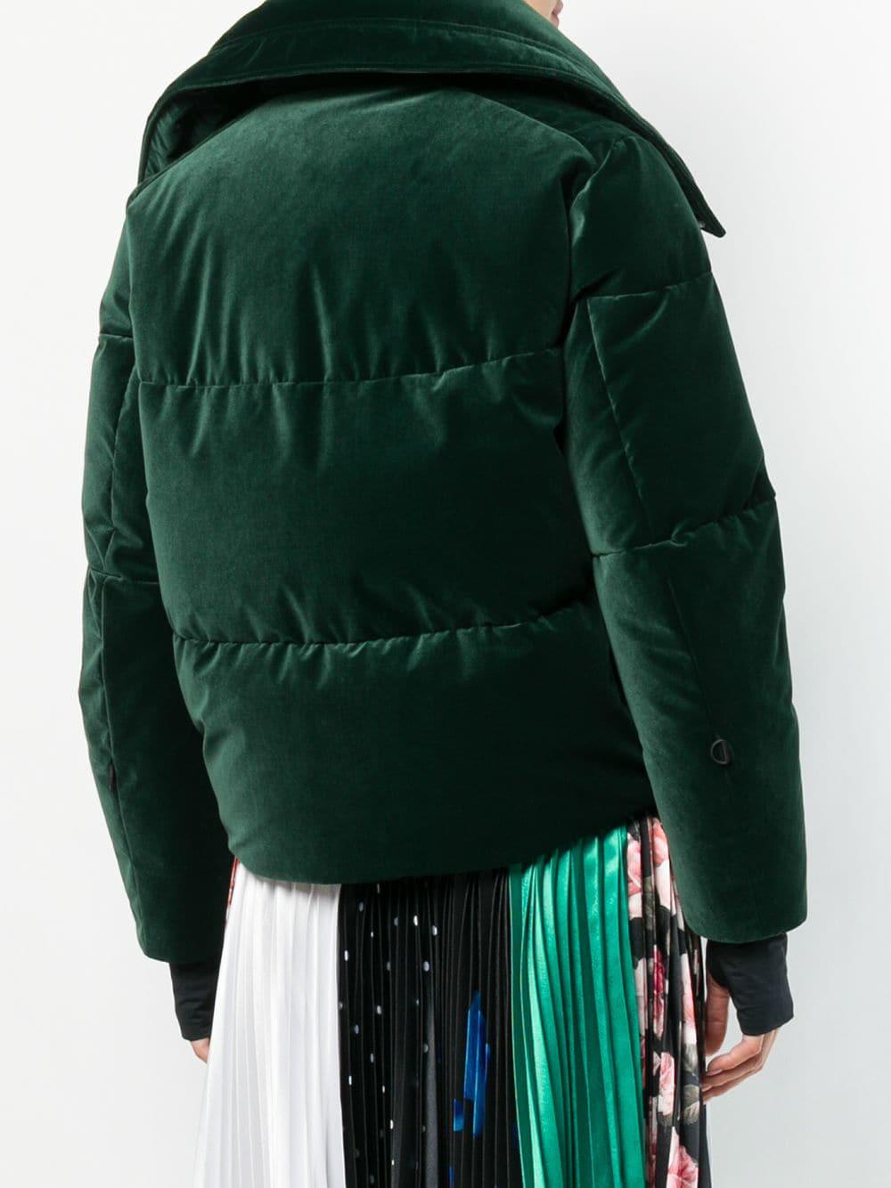 moncler green velvet jacket