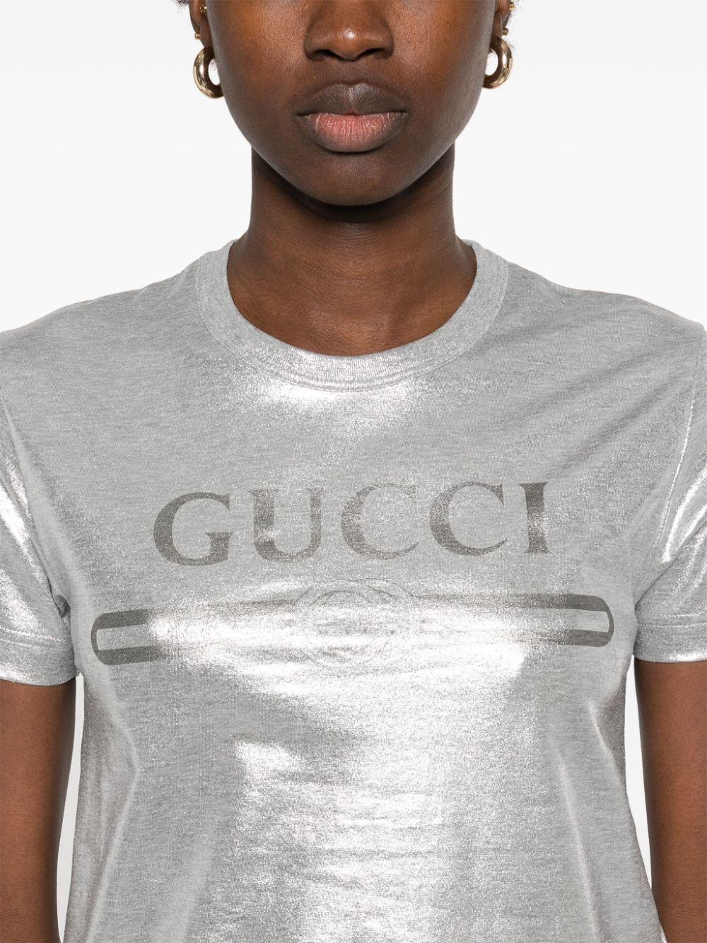 Gucci レディース ホワイト ラメ Tシャツ トップス Gucci レディース ホワイト ラメ Tシャツ トップス