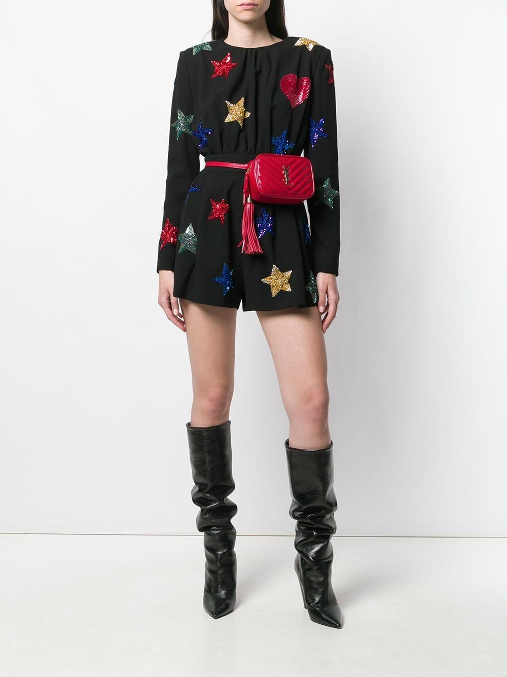 Sac banane Marsupio Saint Laurent en coloris Rouge Lyst