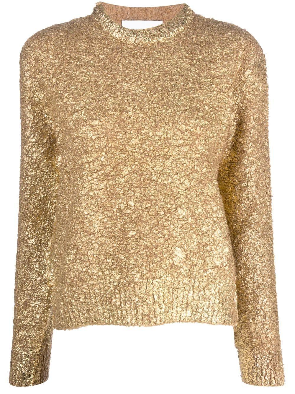 Nude Glitterknit Jumper in Natural Lyst