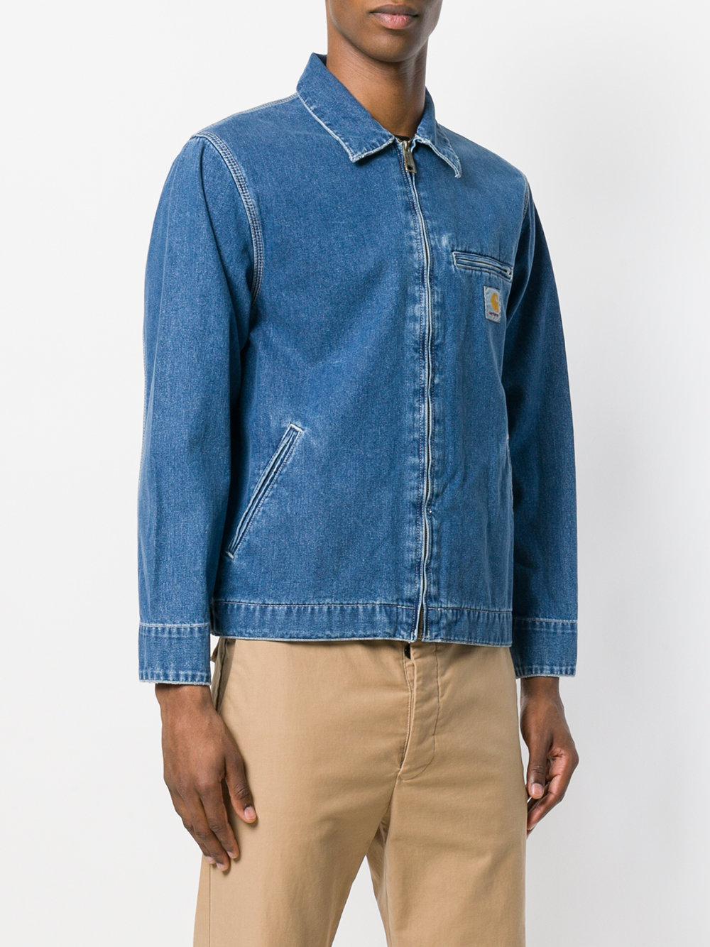 carhartt denim zip jacket