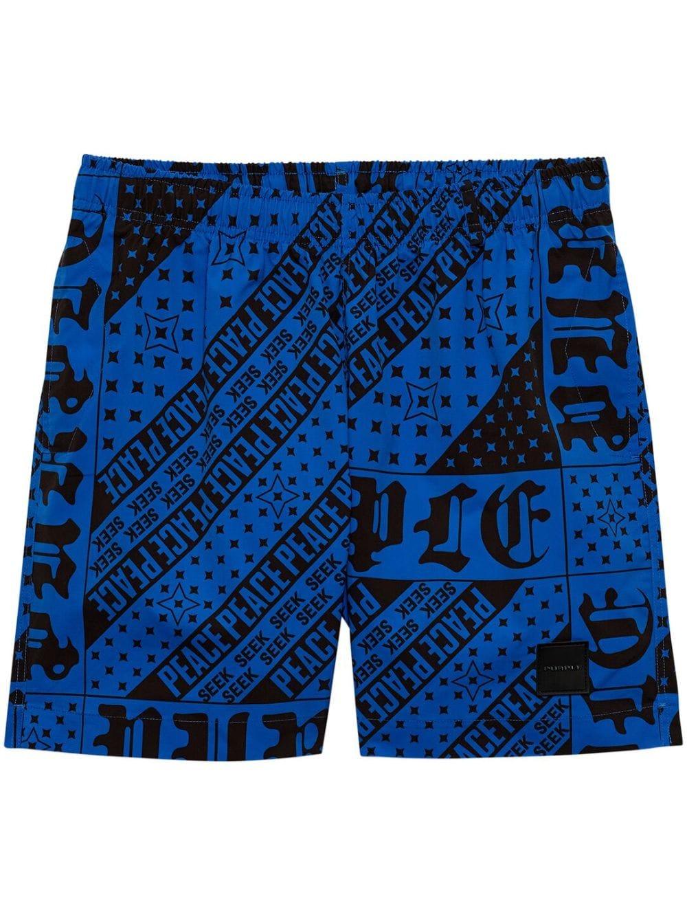 Purple Brand Flag Bandana Swim Shorts in Blue for Men Lyst Australia