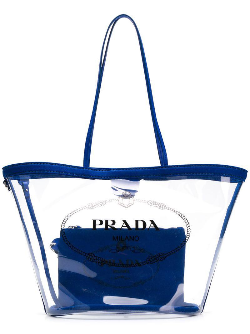 prada clear tote