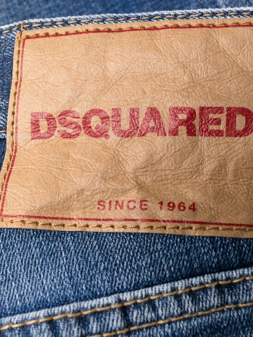 DSquared² Faded Cropped Skinny Jeans in Blue | Lyst