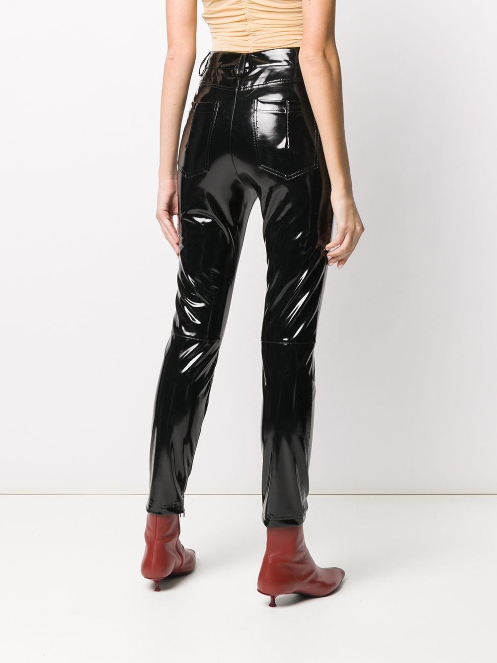 shiny skinny trousers