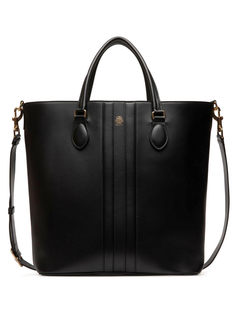 BALLY メンズ本革トートバッグ黒 BALLY メンズ本革トートバッグ黒