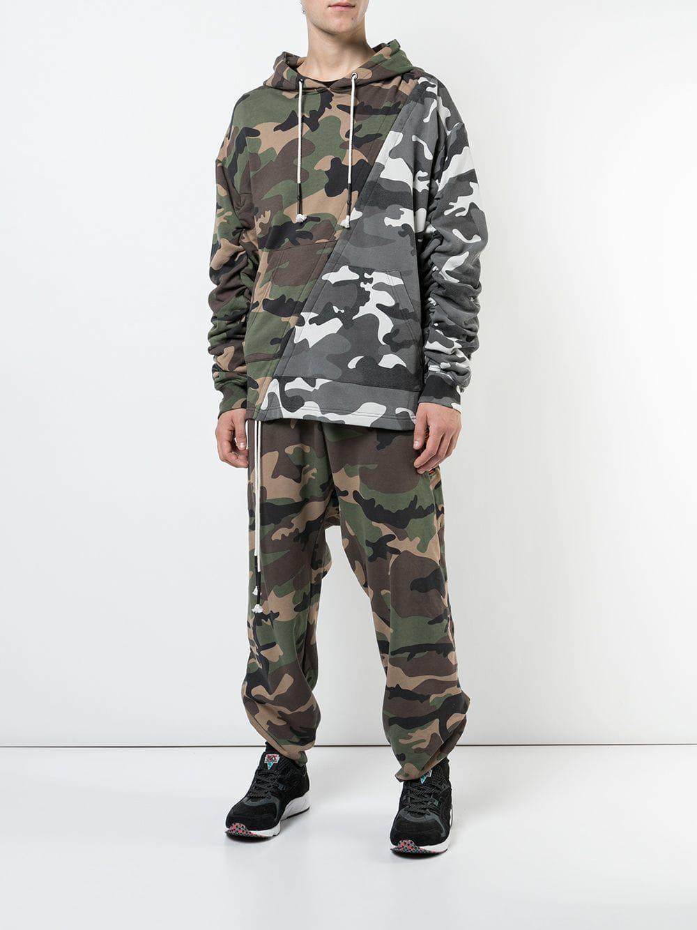 camouflage track pants