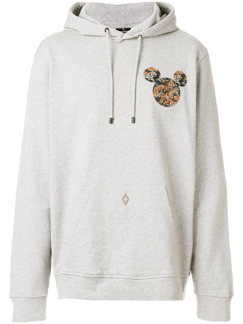 Lyst - Marcelo Burlon Mickey Mouse Tigers Hooded Sweatshirt in Gray for Men