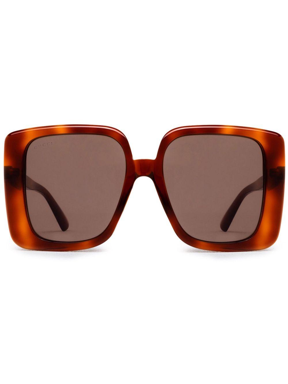 GUCCI スクエアフレーム サングラス グッチ スクエアフレーム サングラス ・ブラック アセテート | GUCCI公式