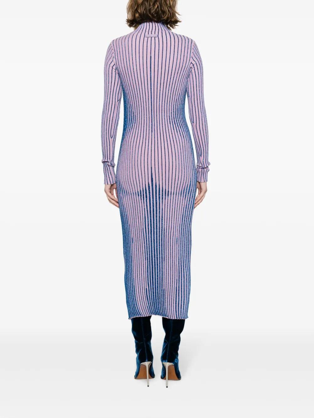 Jean Paul Gaultier Trompe L'oeil Slim-fit Wool Knitted Maxi Dress in Purple  | Lyst UK