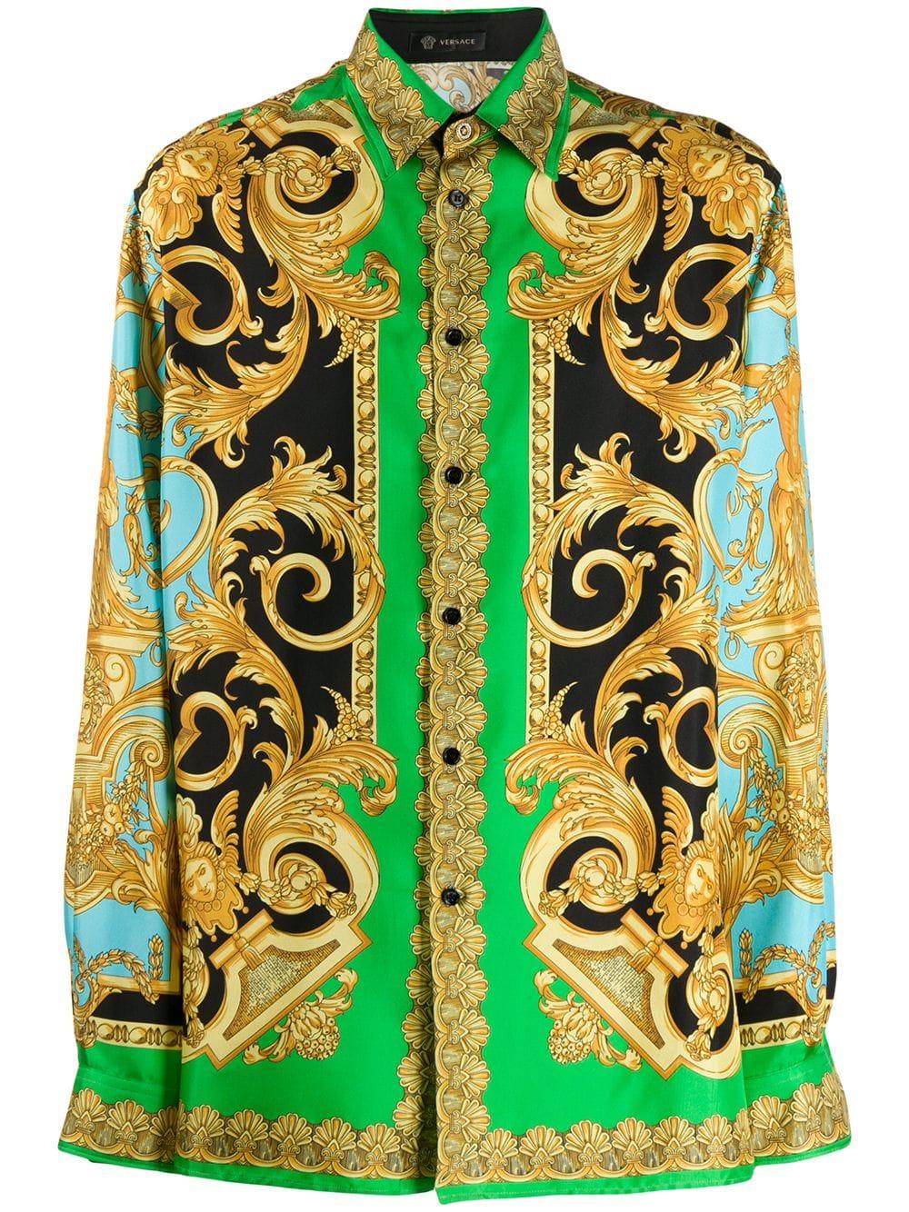 men's baroque print shirt
