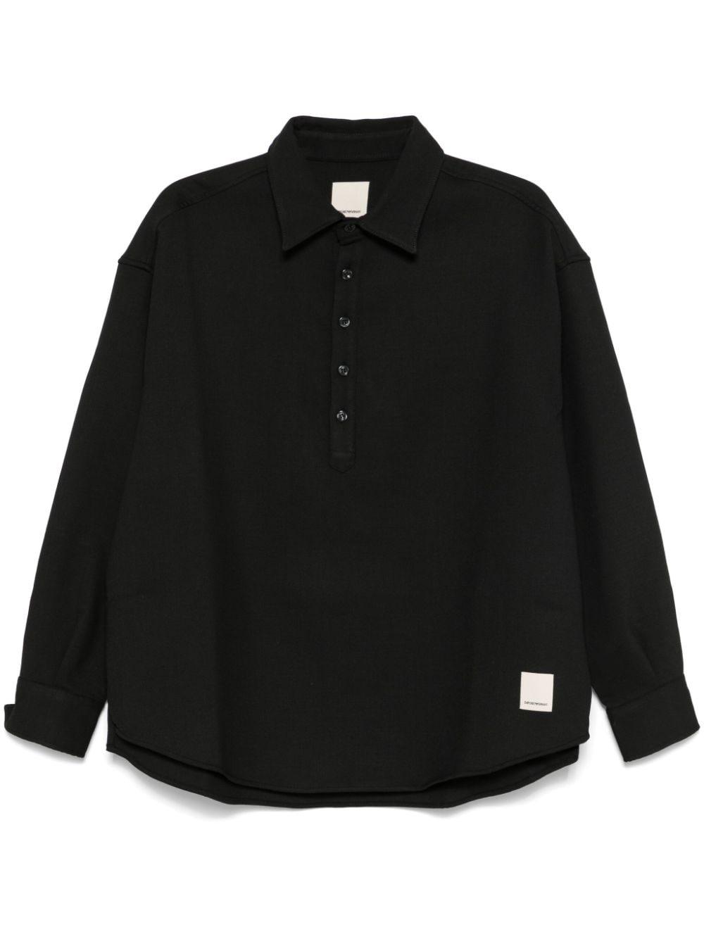 Armani long sleeve polo black online