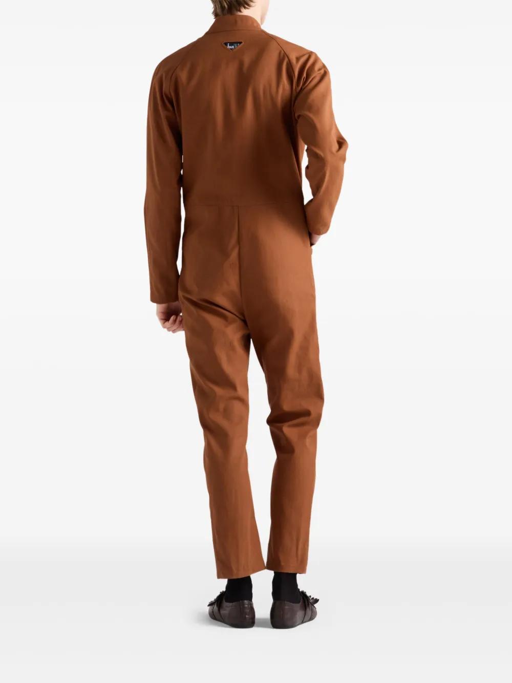 Prada Cotton Jumpsuit in Brown for Men | Lyst