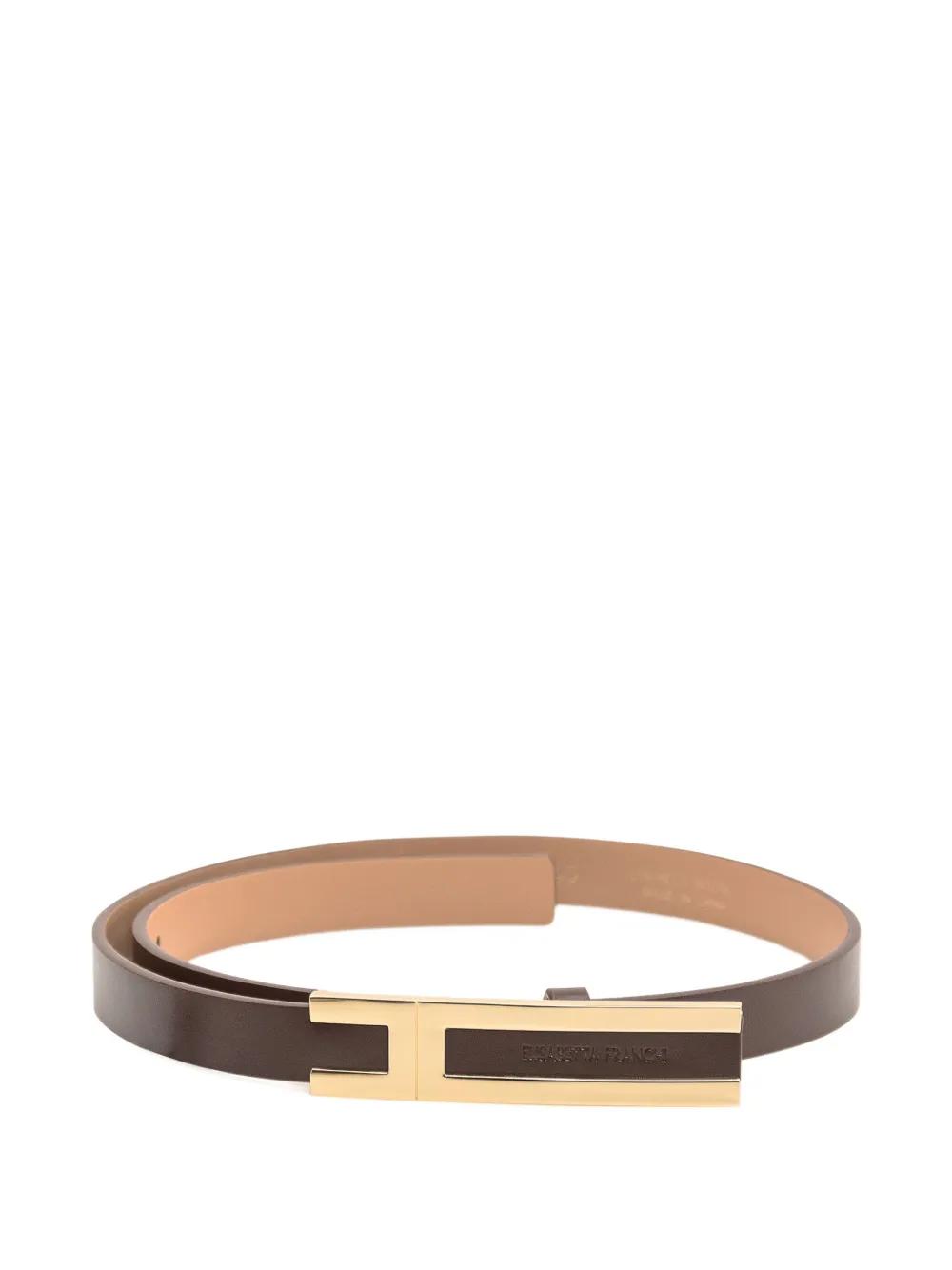 ELISABETTA FRANCHI●ダブルCロゴ シンセティックレザー ベルト Double face leather belt with logo | Elisabetta Franchi