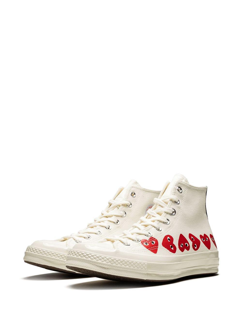 comme des garçons play x converse chuck taylor multi heart 1970s ox sneakers