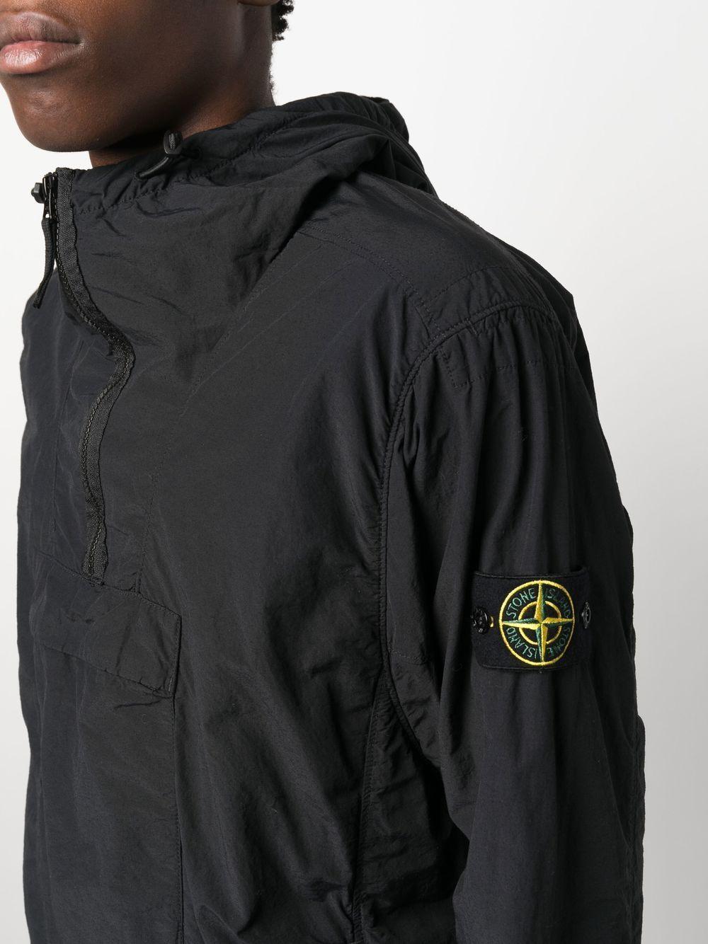 Stone Island Hooded Pullover Jacket in Black for Men | Lyst