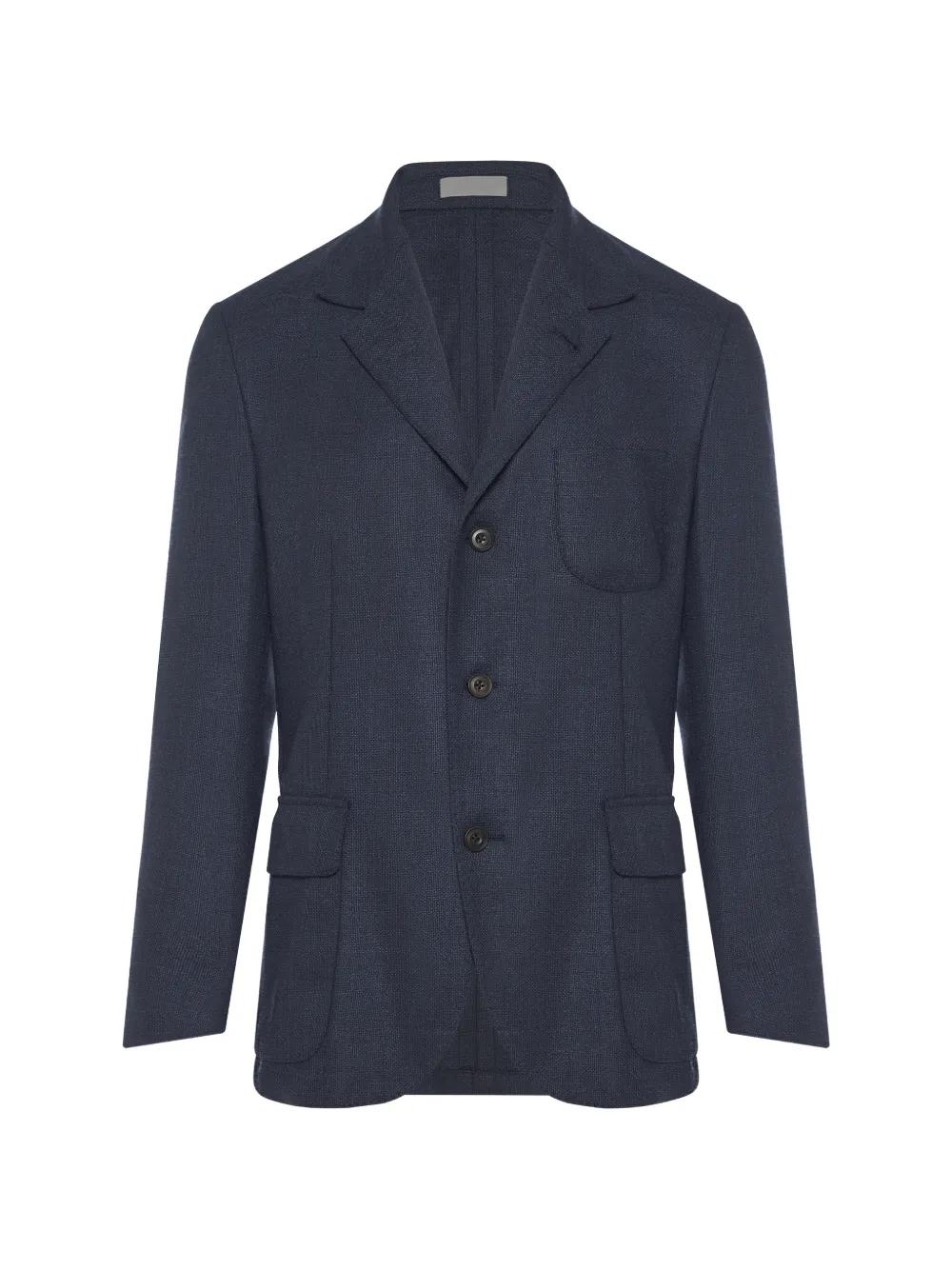 Blazer Homme Corneliani Vogue - Laine à Carreaux Marron - Taille 54R - Un Bouton - Occasion Très Bon état