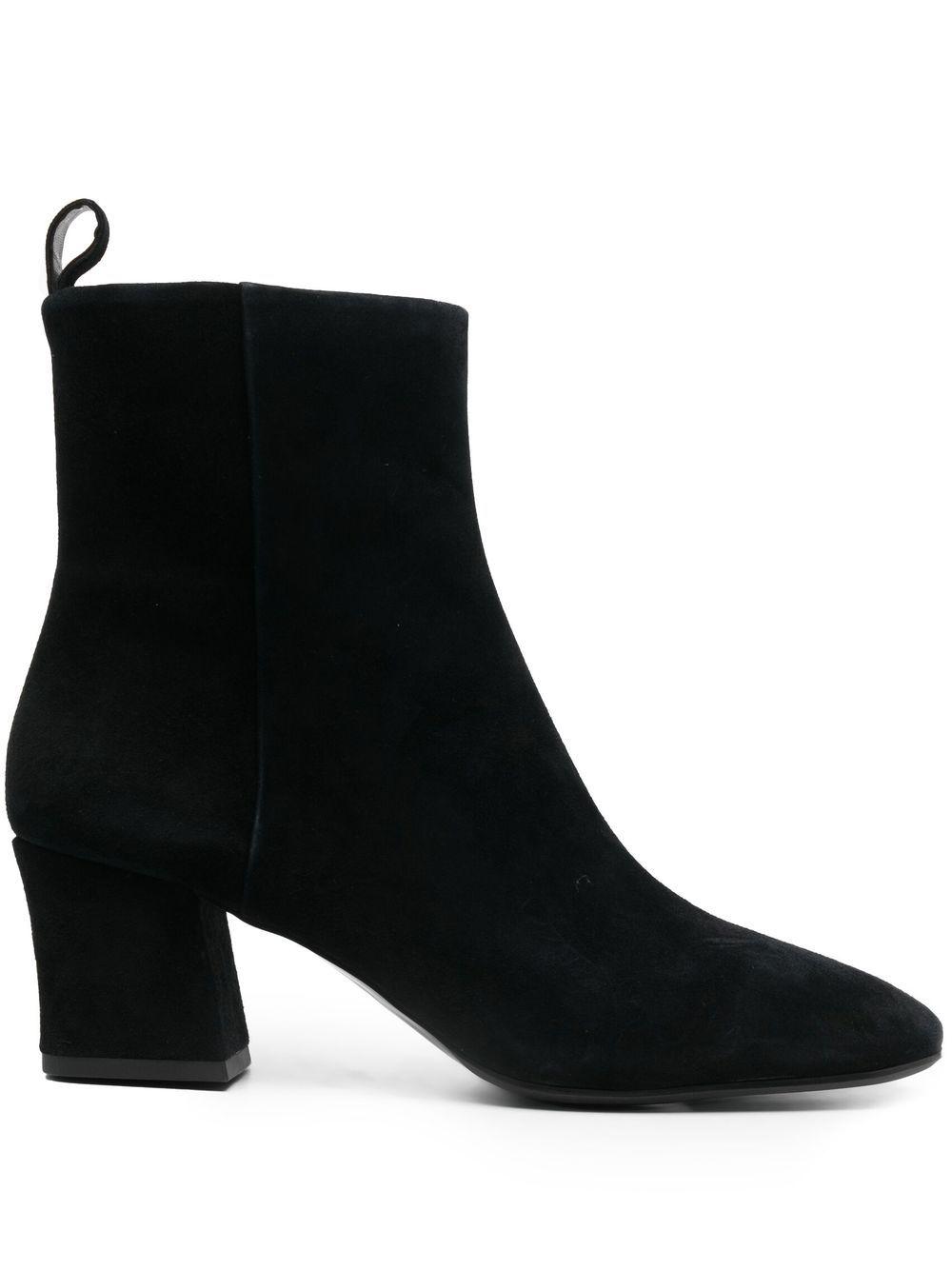 Ash Suede Pointed Toe 60mm Ankle Boots 