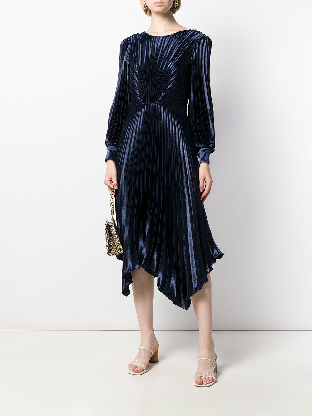 Sandro Venezia Pleated Dress in Blue Lyst Canada
