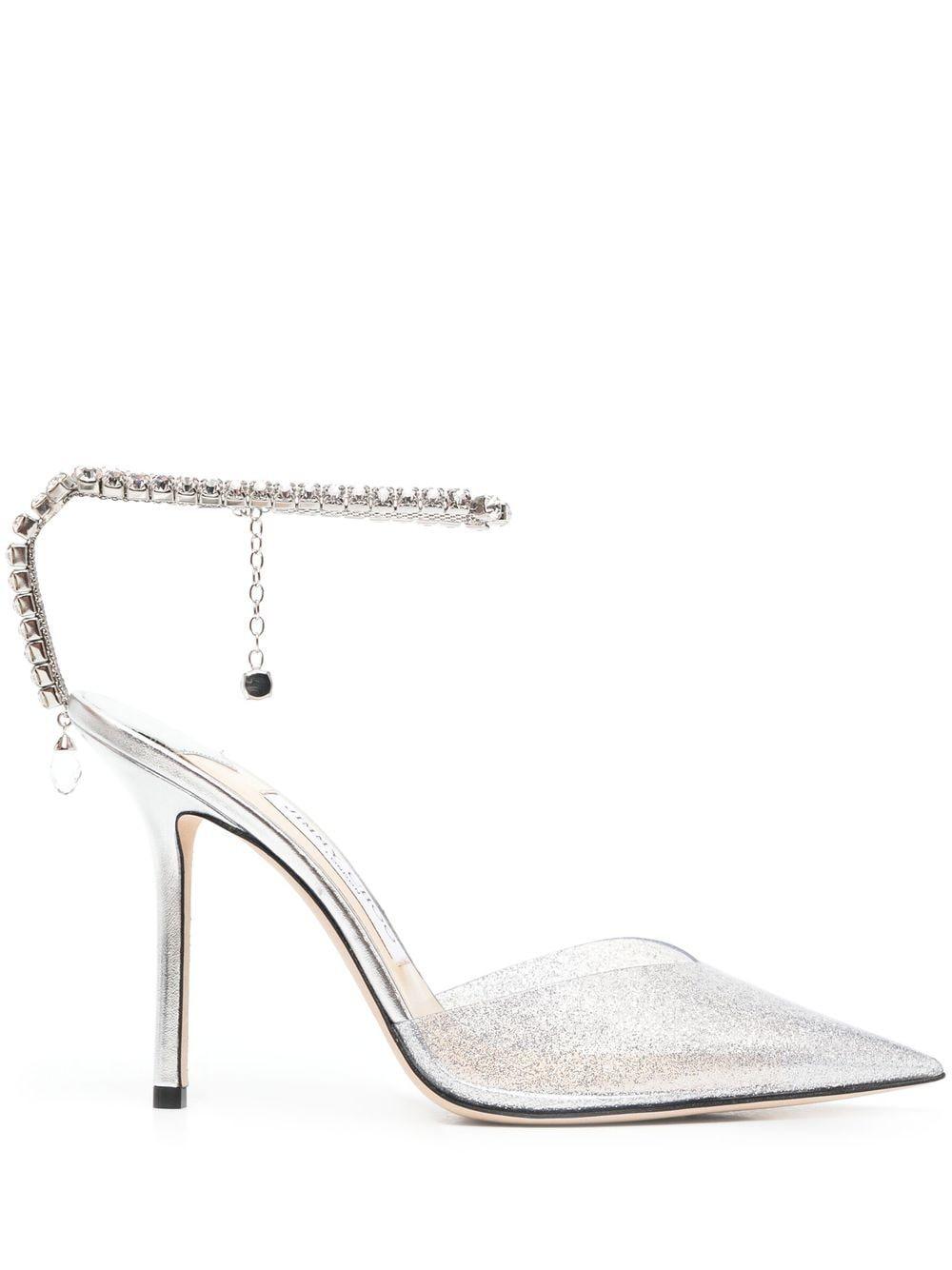 Jimmy Choo Saeda Crystal Pumps in White Lyst