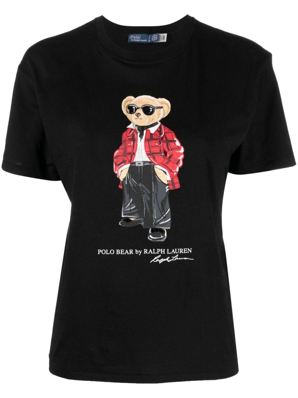 Polo Ralph Lauren Holiday Bear Cotton jersey T shirt in Black Lyst UK