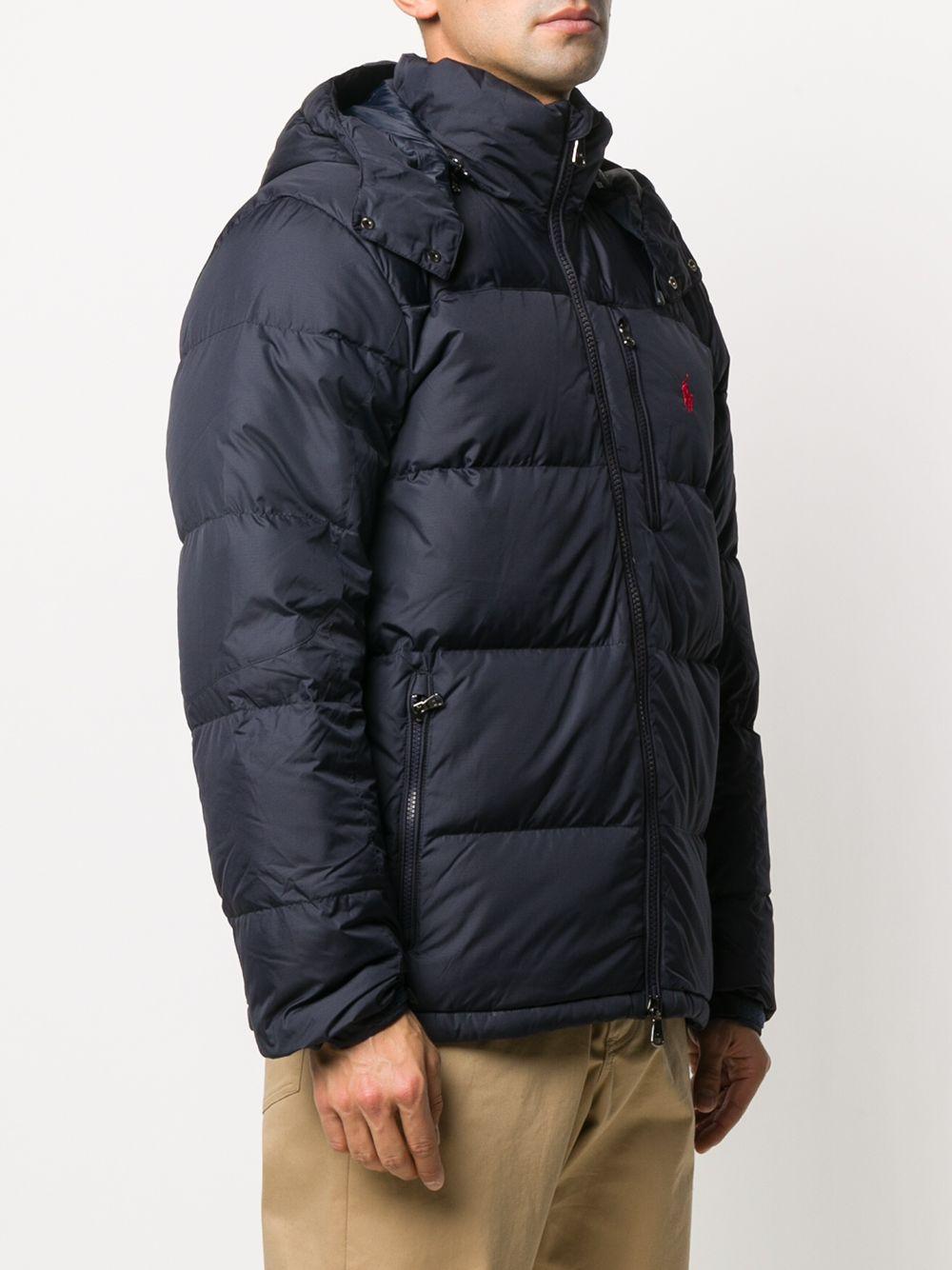 Polo Ralph Lauren Synthetic Hooded Puffer Coat in Blue for Men - Lyst