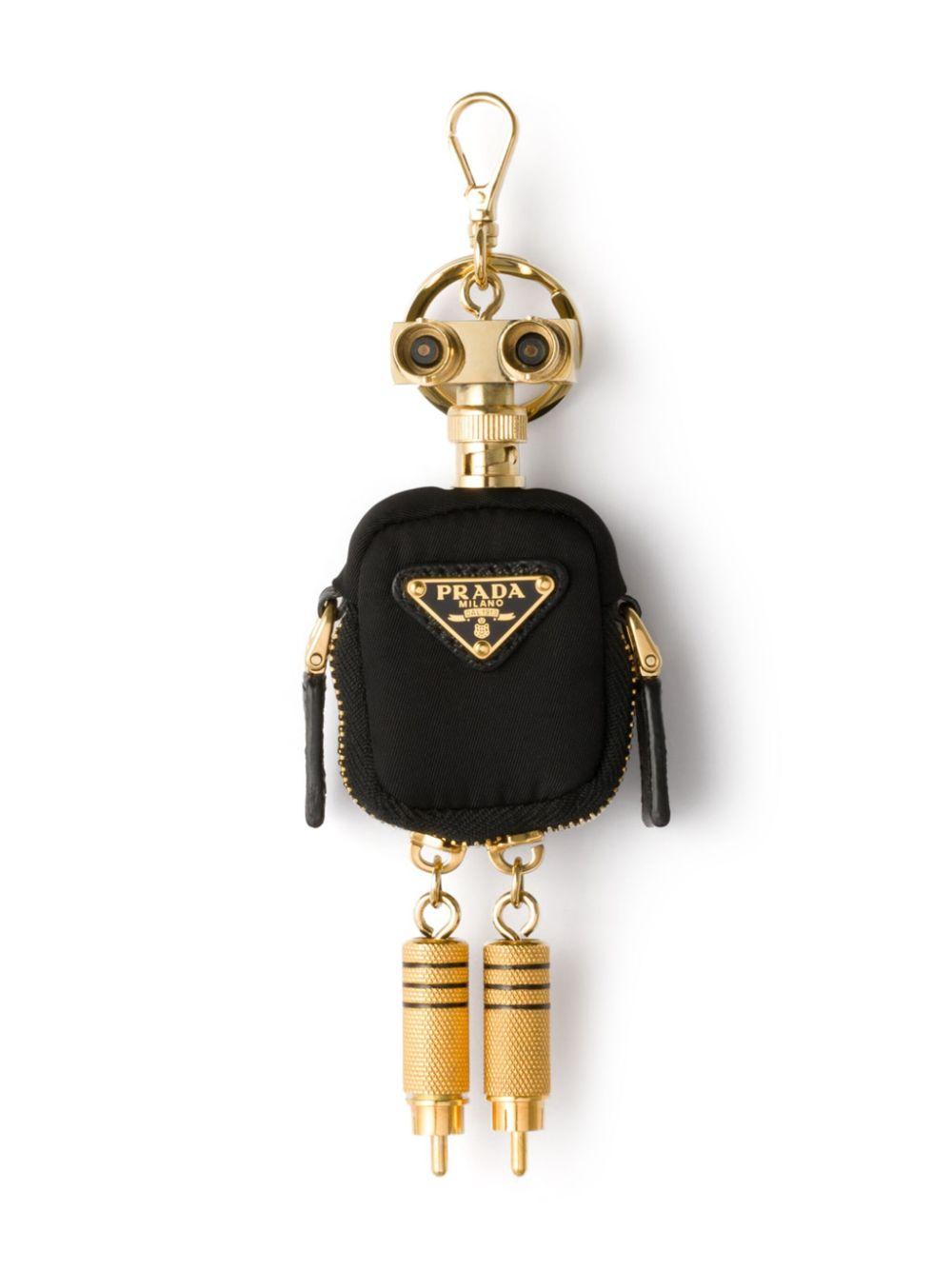 Prada レディース メタリック ロボットチャーム キーチェーン Prada レディース メタリック ロボットチャーム キーチェーン