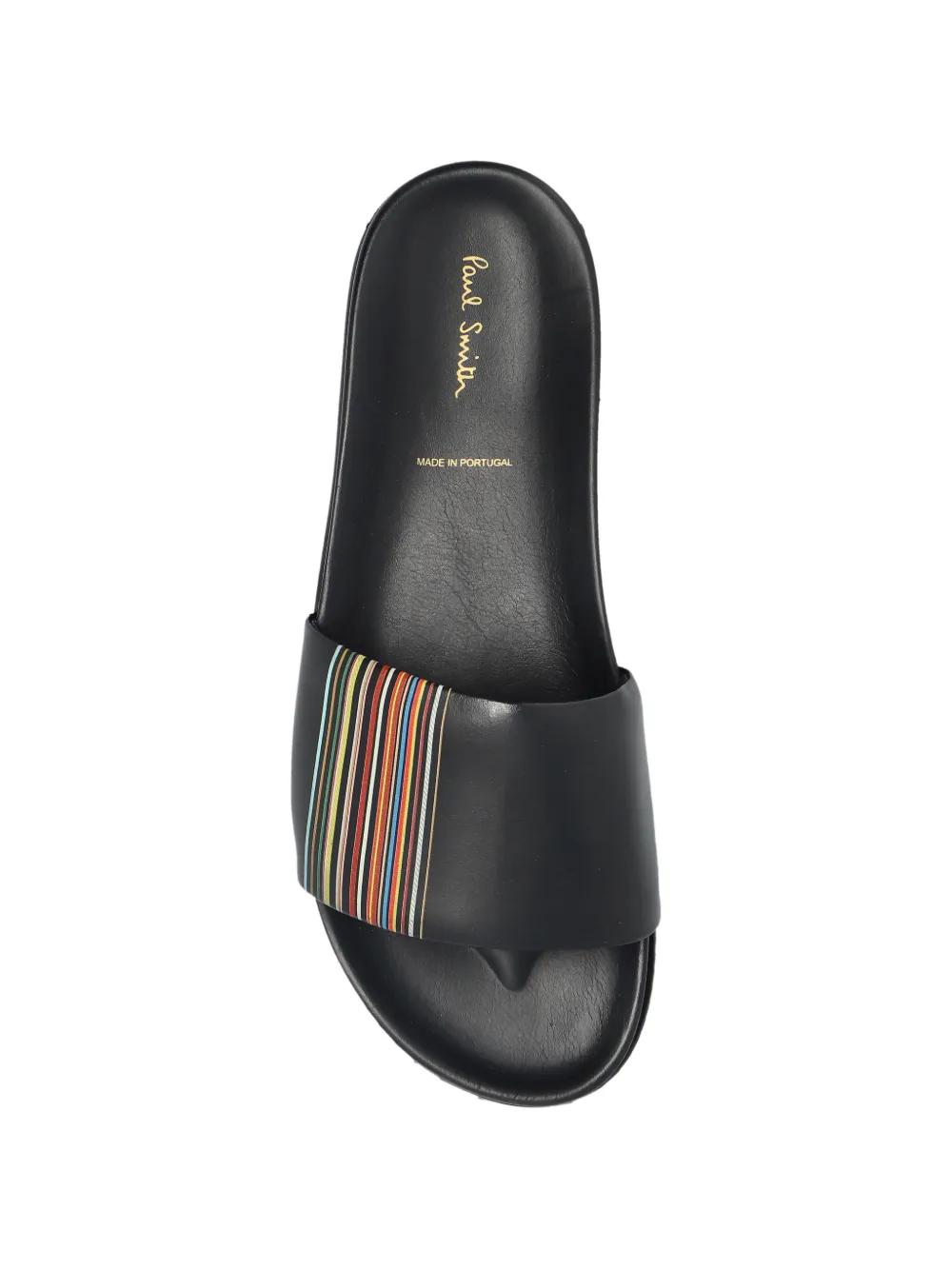 Paul Smith Black Slide Sandal with Striped Accent Men main image 4