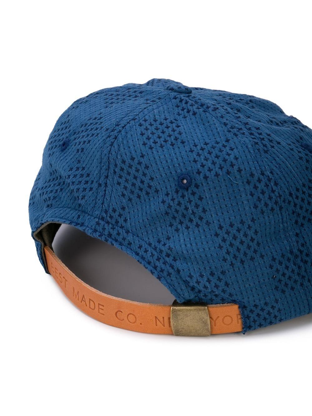 Best Made Company The Japanese Checkerboard Ball Cap in Blue 