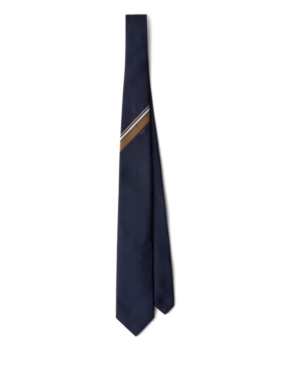 prada-blue-Stripe-Detail-Silk-