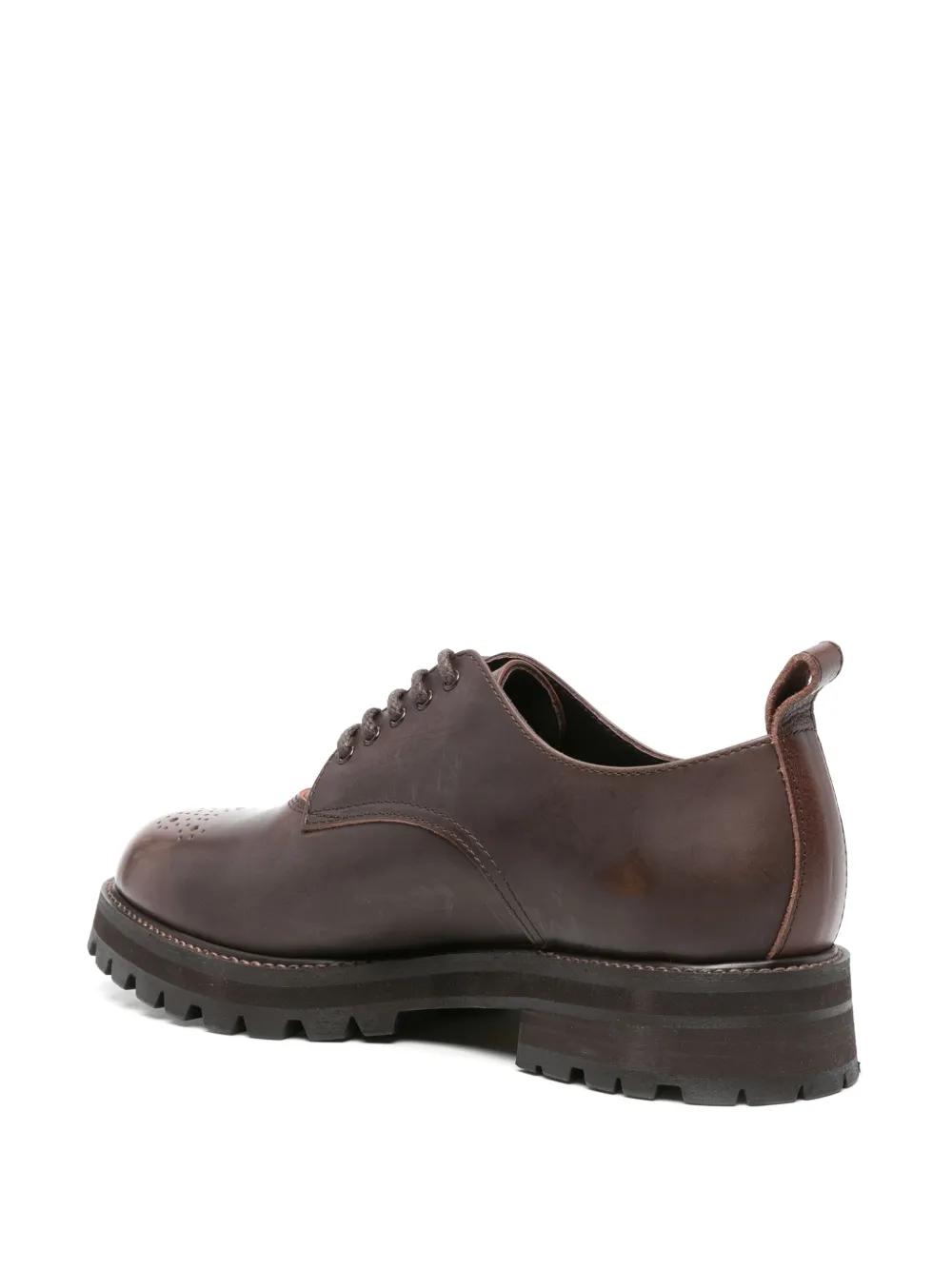 Hender Scheme Commando Blucher Leather Derby Shoes in Brown | Lyst