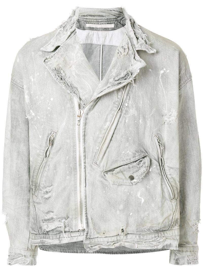 white distressed jacket